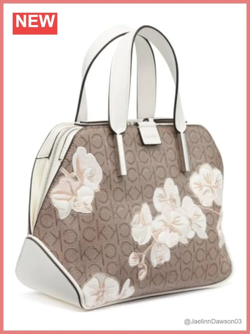 Calvin Klein Women's Satchel Handbag - Triple Compartment Monogram